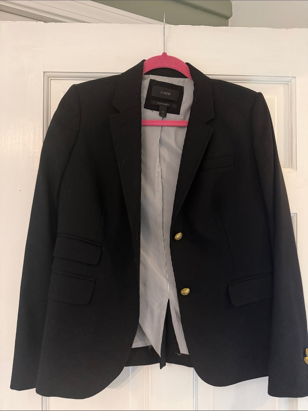 J. Crew Black Schoolboy Blazer with Gold Buttons